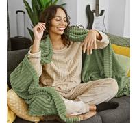 Bedsure Plaid canape Couverture Polaire - 150×200 cm, Mignonnette | Cadeau Femme, Plaid Doux et Chaud en Velours Côtelé pour Canapé, Chambre et Salon, Lavable en Machine