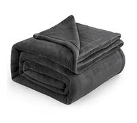 Bedsure Plaid Polaire Couverture Canapé - 220 x 240 cm, Anthracite | Légère et respirante, couverture en flanelle épaisse et douce, déco maison et cadeau, toutes saisons, pour homme et femme