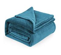 Bedsure Plaid Polaire Couverture Canapé - 220 x 240 cm, Turquoise | Légère et respirante, couverture en flanelle épaisse et douce, déco maison et cadeau, toutes saisons, pour homme et femme
