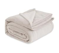 Bedsure Plaid Polaire Couverture Canapé - Douillette en Microfibre en Flanelle, Douce et Chaude, Jeté de Canapé Grande Taille, XXL 220 x 240 cm, Beige