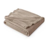 Bedsure Plaid Polaire Couverture Canapé - Douillette en Microfibre en Flanelle, Douce et Chaude, Jeté de Canapé Grande Taille, XL 150 x 200 cm, Marron Clair