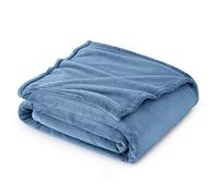 Bedsure Plaid Polaire Couverture Canapé - Douillette en Microfibre en Flanelle, Douce et Chaude, Jeté de Canapé Grande Taille, XL 150 x 200 cm, Bleu Clair