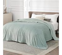 Bedsure Plaid Polaire Couverture Canapé - Douillette en Microfibre en Flanelle, Douce et Chaude, Jeté de Canapé Grande Taille, XXL 230 x 270 cm, Vert