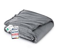 Bedsure Plaid Polaire Couverture Canapé - Douillette en Microfibre en Flanelle, Douce et Chaude, Jeté de Canapé Grande Taille, XL 150 x 200 cm, Gris