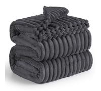 Bedsure Velours Côtelé Fleece - Plaid Chaud pour Chambre & Salon - Douceur Cocooning - Teinte Douce - 270x230cm