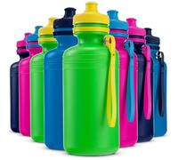 Bedwina Gourdes Enfants Lot de 12 - 532,3 ml Bouteilles Sans BPA avec Bouchon Sport et Poignée pour École et Activités
