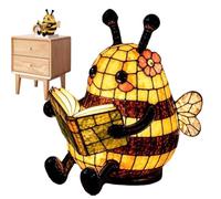 Bee Lamp | Cute Stained Home Office Table Decor Soft Warm Glow