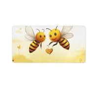 Bee Love Honey Sous-main de bureau personnalisé avec image logo ou texte - Sous-main de bureau personnalisé pour poste de travail de bureau à domicile
