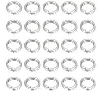 Beebeecraft 1 boîte de 400 anneaux de Jonction à Double Boucle 304 anneaux de Jonction Ouverts en Acier Inoxydable Anneaux Ronds Fendus pour Bricolage Bracelet Collier Porte Clés Artisanat Fabrication