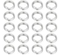 Beebeecraft 1 boîte de 400 anneaux de Jonction à Double Boucle 304 anneaux de Jonction Ouverts en Acier Inoxydable Anneaux Ronds Fendus pour Bricolage Bracelet Collier Porte Clés Artisanat Fabrication