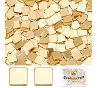 Beebeecraft 1 boîte de 500 puces de Soudure Dorées de 2x2mm Puces Prédécoupées à Souder Faciles à Souder Petites Puces Carrées à Basse Température pour la Fabrication de Bijoux et la Réparation