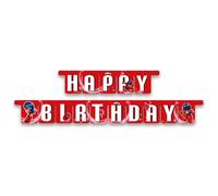 BeenSmile, Guirlande de fête générique Ladybug, guirlande Happy Birthday - Décoration d'anniversaire pour enfants, fêtes d'enfants, anniversaires et célébrations - Articles de fête - 1 unité