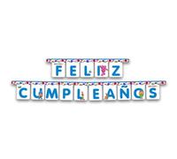 BeenSmile, Guirlande Fête ES Pocoyo, Guirlande Happy Birthday - Décoration d'anniversaire pour enfants, fêtes d'enfants, anniversaires et célébrations - Articles de fête - 1 unité