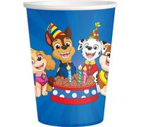 BeenSmile, Lot de 8 verres d'anniversaire Pat' Patrouille pour enfants, décoration d'anniversaire pour enfants, articles pour fêtes et célébrations, 250 ml