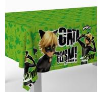 BeenSmile, Miraculous Nappe, Personnage Chat Noir, Nappe de décoration d'anniversaire, articles pour fêtes d'enfants, célébrations et anniversaires, 1 pièce, 120 x 180 cm,