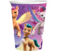 BeenSmile, MY Little Pony Lot de 8 verres pour enfants - Décoration d'anniversaire pour enfants - Articles pour fêtes et célébrations - 250 ml