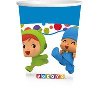 BeenSmile, Pocoyo Lot de 8 verres pour enfants - Décoration d'anniversaire pour enfants - Articles pour fêtes et célébrations - 250 ml