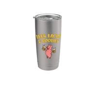 Beer Bacon & Boobies Pig Lover Funny Foodie Things I Love Gobelet isotherme en acier inoxydable double paroi