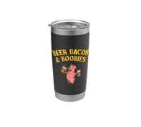 Beer Bacon & Boobies Pig Lover Funny Foodie Things I Love Gobelet isotherme en acier inoxydable double paroi