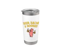 Beer Bacon & Boobies Pig Lover Funny Foodie Things I Love Gobelet isotherme en acier inoxydable double paroi