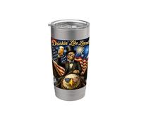 Beer Drinkin Like Lincoln on Eagle USA Flag America 4 juillet Gobelet isotherme en acier inoxydable double paroi