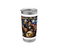 Beer Drinkin Like Lincoln on Eagle USA Flag America 4 juillet Gobelet isotherme en acier inoxydable double paroi