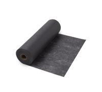 Beesgarden Chemin de table en non-tissé - 30 cm x 30 m - Décoration de table moderne - Pour mariage, première communion, baptême, fête de bienvenue - Réutilisable - Facile à découper - Noir