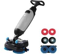 BEESOM Autolaveuse Et Polisseuse Sol électrique 36v,Puissance Brosse 2x250w,Double Réservoir 4.5l + 7.5l,Aspirateur Laveur Multifonction pour Sol Carrelage,Béton Et Sols Scellés Grey