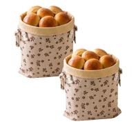 Beeswax Bread Bags 2 Pack 43cm Reusable Cotton For Sourdough Storage
