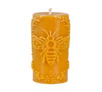 BeesWax World - Bougie en cire d’abeille 100 % naturelle, faite à la main - Mèche en coton, décorative et durable - Différentes formes au choix