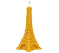 BeesWax World Bougies en cire d'abeille faites à la main - Bougies décoratives naturelles en 100% cire d'abeille avec mèche en coton (Tour Eiffel - Hauteur : 125 mm | ø 50 mm)