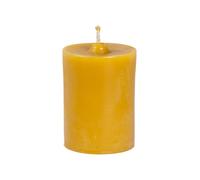 BeesWax World Bougies piliers en cire d'abeille - Fabriquées à la main en cire d'abeille 100% naturelle - Sans fumée et combustion longue avec mèche en coton (XS : env. 7 x 4,5 cm)