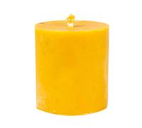 BeesWax World Bougies piliers en cire d'abeille - Fabriquées à la main en cire d'abeille 100% naturelle - Sans fumée et combustion longue avec mèche en coton (XS2 : env. 6,7 x 6 cm)