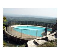 Beethoven Prestige GRIS ANTHRACITE 30MM 5M - 6 piquets gris anthracite - Piscine Sécurité Enfants - Barrière piscine