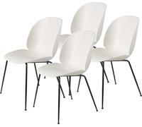 GUBI Chaise Beetle Lot de 4 alabaster white. structure en acier noir