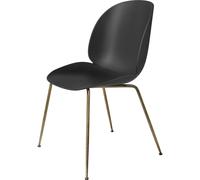 GUBI Chaise Beetle Noir. support en laiton