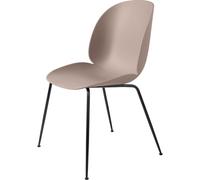 GUBI Chaise Beetle Rose bonbon support en acier noir