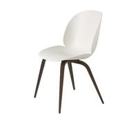 GUBI Beetle Dining Chaise de Table à Manger Base en Bois Chêne Fumé Mat/Alabastre Blanc