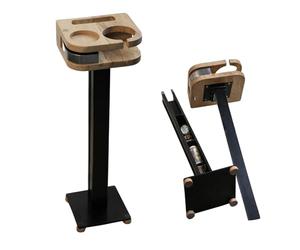 Beetle Wood Meuble d'appoint en chêne massif avec compartiment secret caché vertical | Table latérale avec cendrier amovible en acier inoxydable | Design discret pour salon, canapé ou chambre