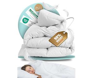 BEFA NATUR Couette d'été 240x220 cm | 90% Duvet et 10% Plumes | Poids de garnissage 490 g | Anti-Allergique (NOMITE) | Oeko-TEX Classe 1 | Fabriqué en Allemagne