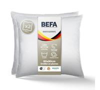 BEFA NATUR Oreiller en Plumes 80x80 cm | lavable 60 °C • hypoallergénique • Fabriqué en Allemagne • qualité premium • confort durable • respirant • thermorégulateur