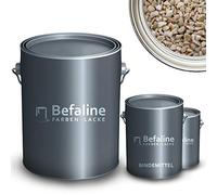 Befaline © Set de tapis en pierre: 25 kg gravier marbre Botticino + 1,5kg époxy ciment, 2,5qm - revêtement de sol - pour salle de bain, douche, cuisine, balcon, garage, piscine, terrasse