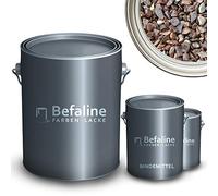 Befaline © Set de tapis en pierre: 25 kg gravier marbre Marrone + 1,5kg époxy ciment, 2,5qm - revêtement de sol - pour salle de bain, douche, cuisine, balcon, garage, piscine, terrasse