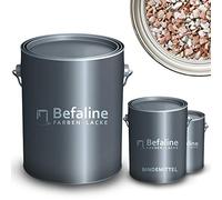 Befaline © Set de tapis en pierre: 25 kg gravier marbre Rosa Corallo + 1,5kg époxy ciment, 2,5qm - revêtement de sol - pour salle de bain, douche, cuisine, balcon, garage, piscine, terrasse
