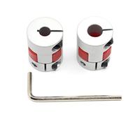 Befenybay Lot de 2 raccords flexibles en aluminium Prune de 6 mm à 8 mm de diamètre - 20 mm de longueur - 25 mm de diamètre - Pour imprimante 3D CNC et servomoteur pas (6 x 8 mm)