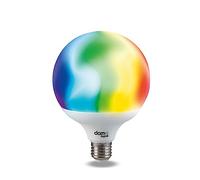 Beghelli - Ampoule LED Smart GLOBO E27 14W RGB-CCT WiFi, Compatible avec Alexa, Application Domotique, Réglage des Couleurs et de l'Intensité, Commande Vocale, Installation Facile, 1 Unité, Blanc