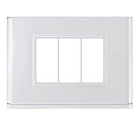 Beghelli - Plaque interrupteur - Plaque Lite 3fr Blanc Dom-e murale avec contrôle des couleurs - Couleur : Blanc