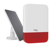 Beghelli - Sirène d'extérieur Dom-en, sans Fil, Alimentation Solaire 10 W et réseau 230 V, Technologie Lora, pour Centrale Dom-e Code 60105, IP65, signalisation Lumineuse et sonore