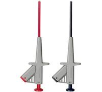 Beha Amprobe 370010 Jeu de pinces crocodiles de sécurité femelle 4 mm CAT III 1000 V noir, rouge