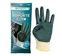 Beholi 48663 Gant avec Support en Nitrile, Vert, Taille M